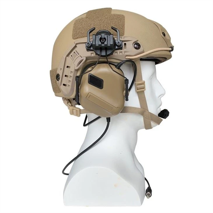 PE Army Military Level Iiia Ballistic Bulletproof Helmet With Headset