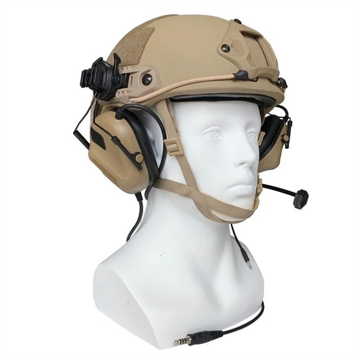 PE Army Military Level Iiia Ballistic Bulletproof Helmet With Headset