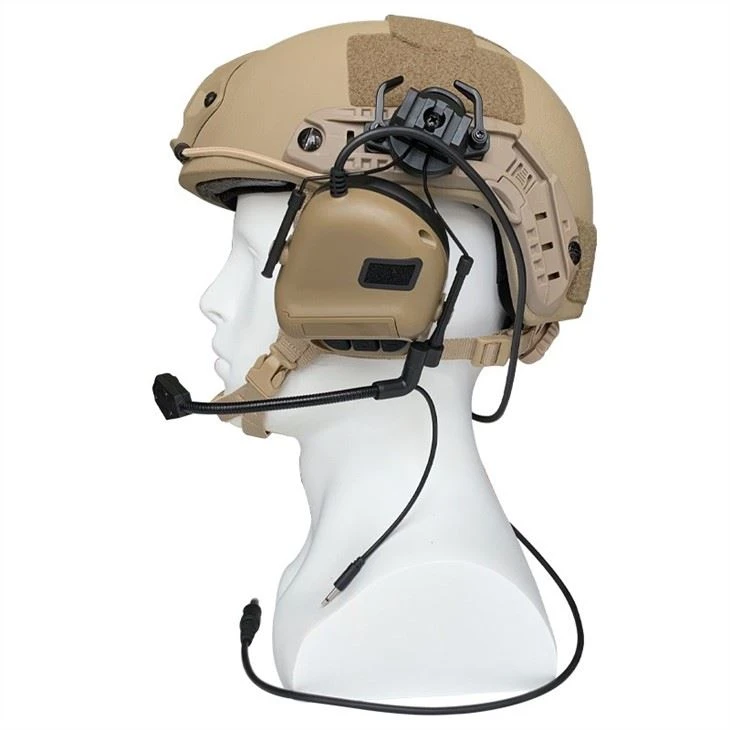 PE Army Military Level Iiia Ballistic Bulletproof Helmet With Headset